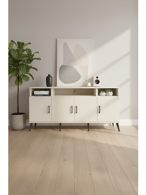 Aura Konsol 6 Raflı 4 Kapaklı 176 cm - Aytaşı Konsol