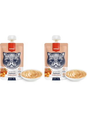Shop A Way Wanpy Taze Somonlu&tavuklu Kedi Et Ezmesi 90 gr 2li Paket