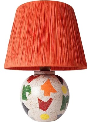 Shop A Way Carte Handmade Turuncu Seramik Abajur – Modern Tasarım, Yerli Üretim, E27 Duy, Uzun Ömürlü ve Çevre