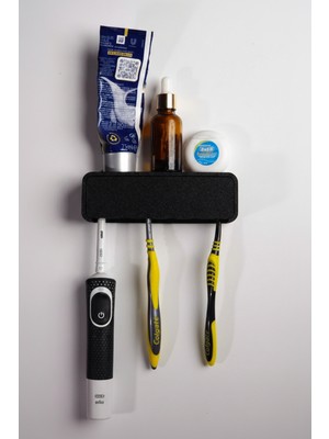 Woi Workshop 6’lı Duvar Tipi Diş Fırçalığı (Üst Raflı, Elektrikli Uyumlu)