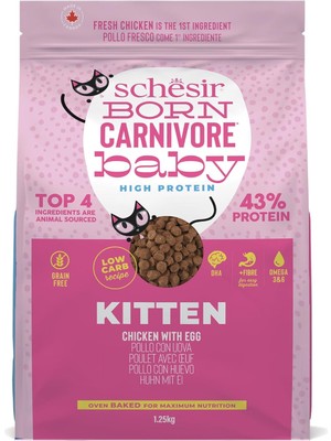 Shop A Way Born Carnivore Baby Tavuklu ve Yumurtalı Yavru Kedi Maması 1,25KG