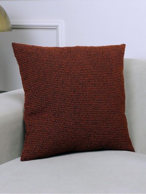 Shop A Way Kiremit Renkli Jakar Desenli 45X45 Kare Kırlent Kılıfı 45 x 45