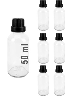 Shop A Way Digithome 6’lı 50 ml Siyah Kilit Kapaklı Cam Zencefil Shot Tavuk Suyu Şişesi Hediyelik Küçük Şişe