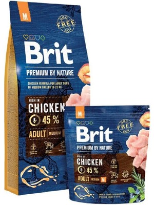 Shop A Way Brit Premium By Nature Kuru Köpek Maması, Tavuklu, Yetişkin, Orta Irk, 15 kg