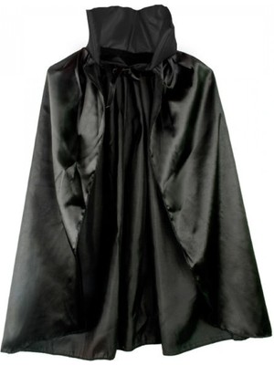 Marsilyan Siyah Renk Yakalı Halloween Pelerini 90 cm