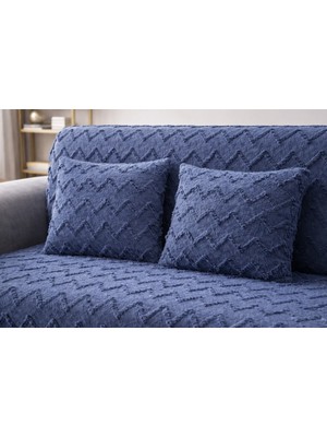 Özdağ Home Concept Şönil Koltuk Örtüsü 175X210 cm + 2’li Kırlent 43X43 cm | Yumuşak Dokulu | Şık Salon Dekoru