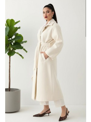 Hiramir Kadın Yeni Sezon  Kaşe Kaban Mont KS2579