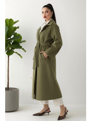 Hiramir Kadın Yeni Sezon  Kaşe Kaban Mont KS2579