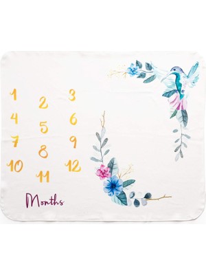 Shop A Way Bahar Çiçekleri Yeni Doğan Bebek Hediyesi Fotoğraf Battaniyesi