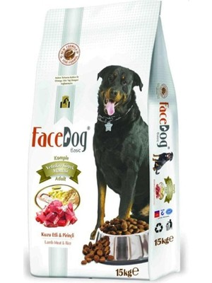 Shop A Way Face Dog Basic Kuzu Etli ve Pirinçli Köpek Maması 15 Kilogram