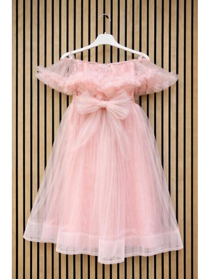 NerKids Kız Çocuk Omuz Tüllü Elbise