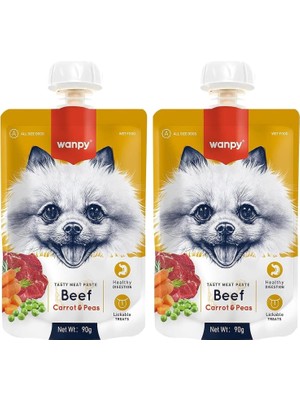 Shop A Way Wanpy Taze Sığır Etli&havuçlu Köpek Et Ezmesi 90 gr 2li Paket