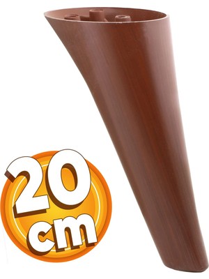 Shop A Way Lüks Mobilya Kanepe Sehpa Tv Ünitesi Koltuk Ayağı 20 cm Ahşap Desenli Kahverengi Baza Ayak