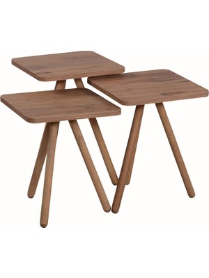 Shop A Way Intergo Üçlü Ahşap Ayaklı Çam Desenli