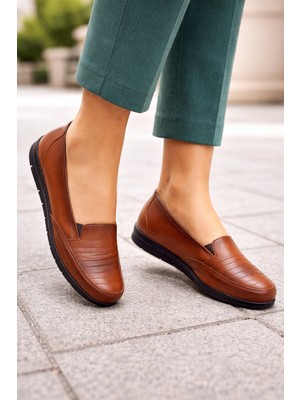 Emil Shoes Içi Hakiki Deri Kışlık Taban Tam Ortopedik Topuk Jelli Siyah Anne Ayakkabısı