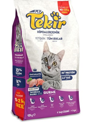 Shop A Way Tekir Yetişkin Kedi Maması Gurme 10+2kg