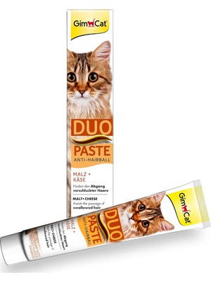 Shop A Way Gimcat Anti-Hairball Duo, Kedi Macunu, Peynir+Malt, 50 gr