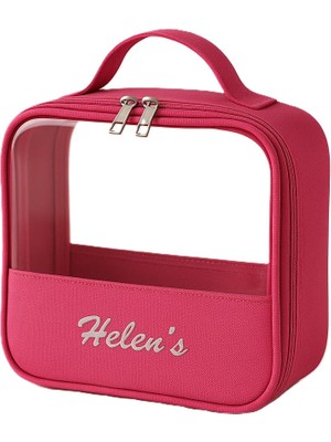 Shop A Way Pvc Şeffaf Seyahat Çantası (Pembe)