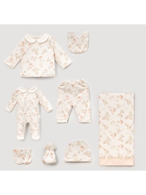 Lovemaxx 583127LV – Kız Bebek Yenidoğan Kutulu Yenidoğan Hastane Çıkışı Set | Orman Baskılı (0–3 Ay)