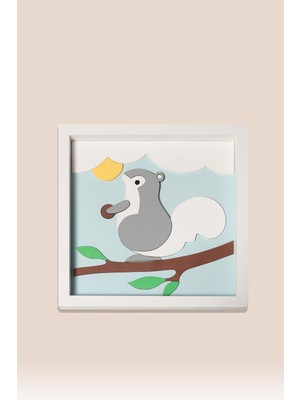 Shop A Way Sincap Temalı Katmanlı Mdf - Çocuk ve Bebek Odası Duvar Tablosu 33X33X2.5 cm