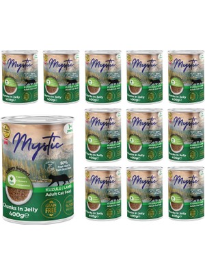 Shop A Way Mystic Yetişkin Kedi Kuzulu ve Jöleli Konserve Mama 400 gr x 12 Adet