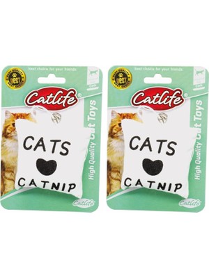 Shop A Way Catlife Kediler Için Catnip Yastık Oyuncak Zilli 2li Paket