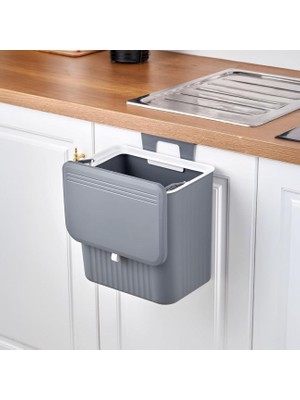 Shop A Way 15 Litre Fonksiyonel Kapaklı Çöp Kovası - Dolap ve Duvar Aparatlı, Askılı, , Lavabo Altı ve Dolap Ka