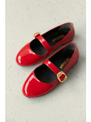 Milaya Shoes Neo Toka Detaylı Kadın Babet Ayakkabı