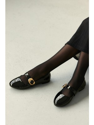 Milaya Shoes Neo Toka Detaylı Kadın Babet Ayakkabı