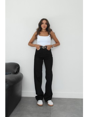 Havoş Siyah Kuzmina Straight Jean