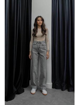 Havoş Gri Kuzmina Straight Jean