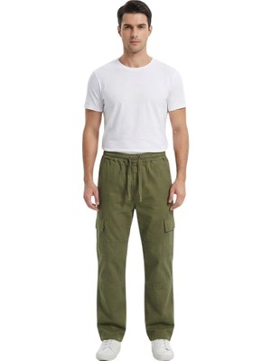 Enfield&Co Erkek Kanvas  Pantolon Enf1 Fıstık Yeşili