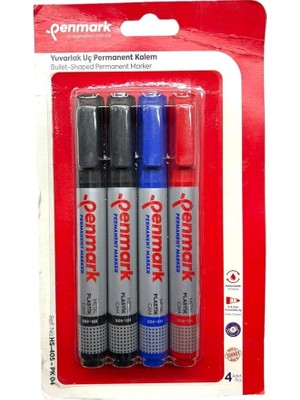 Permanent Marker Yuvarlak Uç 4'lü Blister