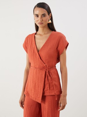 Lc Waikiki Yeni Sezon Kruvaze Yaka Dokulu Bluz