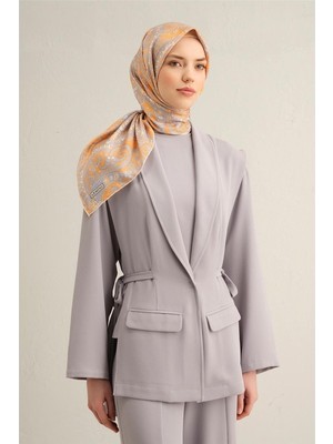Armine Desenli Saf Ipek Sura Eşarp 9304-37