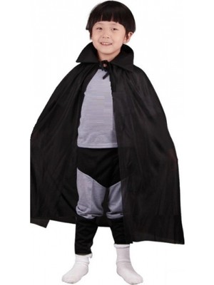 Marsilyan Siyah Renk Yakalı Çocuk Pelerin