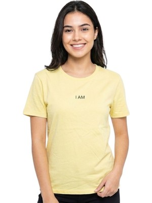 Am Baskı Enfield&co Kadın T-Shirt I Sarı