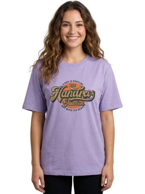 Kolec Baskı Enfield&co Kadın T-Shirt Handrciy Lila