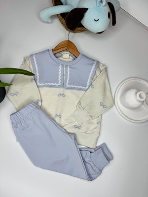 Wow Colors Kız Bebek Yakalı Eşofman Alt Üst %100 Pamuklu Mevsimlik Takı