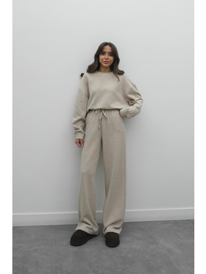 Havoş Bej Selanik Örgü Takım