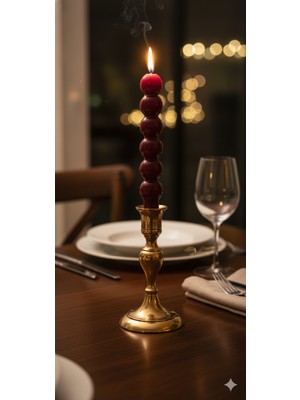  home bordo top şamdan mumu