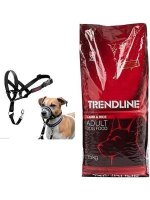 Shop A Way Halti Ağızlıklı Tasma, Boyut 1 Siyah + Kuzu Etli & Pirinçli Yetişkin Köpek Maması 15 kg