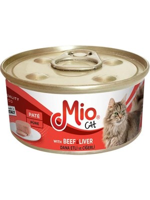 Shop A Way 85 gr Kedi Yaş Mama, Dana Etli ve Ciğerli x 24 Adet