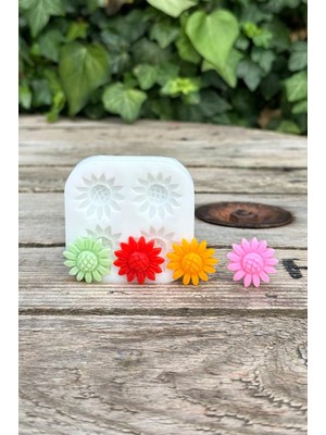 Shop A Way Ayçiçeği Dörtlü Mum Kalıbı (Silikon)