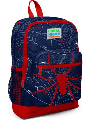 Shop A Way Dört Bölmeli Lacivert Kırmızı Örümcek Desenli Ilkokul Çantası 23720
