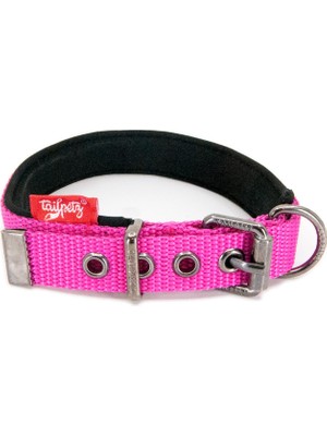 Shop A Way Tailpetz Yumuşak Dokulu Köpek Boyun Tasması - Rahat ve Dayanıklı, Konforlu (Fuşya, Medium 35-40CM)