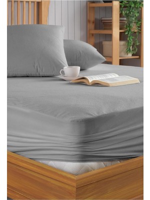 Shop A Way Gri Sıvı Geçirmez Alez - Tek-Çift Kişilik Alez - Mikrofiber Kumaş - Fitted(Yatağı Saran) Alez - Yata