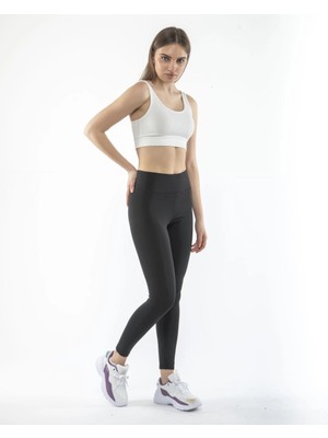 Velmora Fashion Kadın Yüksek Bel Geniş Kemer Dalgıç Tayt - Siyah