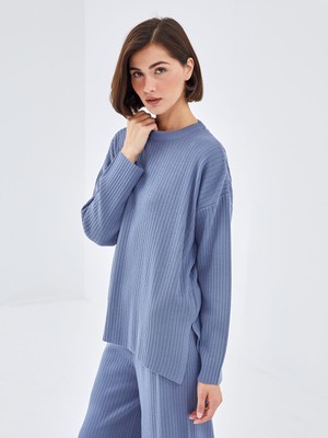 Lc Waikiki Yeni Sezon Bisiklet Yaka Dokulu Oversize Kadın Triko Kazak