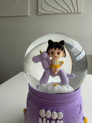 Bumelo Balon At ve Kız Büyük Boy Işıklı,müzikli Püskürtmeli Kar Küresi